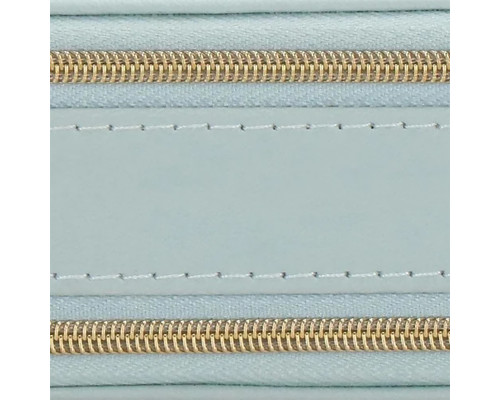 Шкатулка Casegrace SP-01167 для украшений и ювелирных изделий портативная с зеркалом и двойной молнией 11,5*8,5*5 см Blue