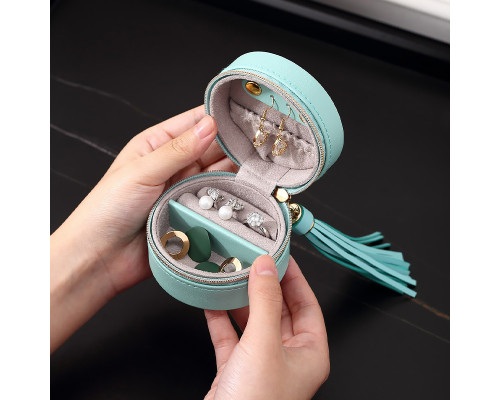 Шкатулка Casegrace SP-01205 для колец и ювелирных изделий портативная компактная 7*7*4,5 см Blue