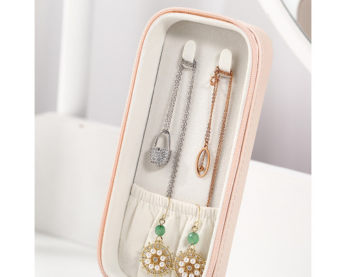 Шкатулка Casegrace SP-01185 для украшений и ювелирных изделий портативная 15*6,5*4,8 см Pink