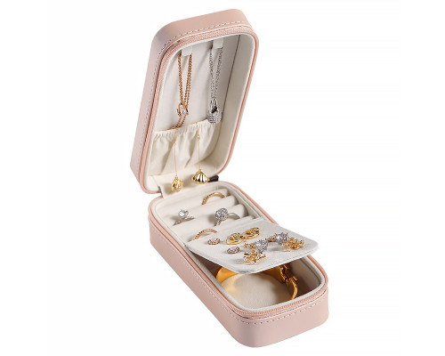 Шкатулка Casegrace SP-01185 для украшений и ювелирных изделий портативная 15*6,5*4,8 см Pink