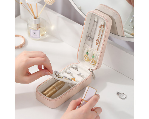 Шкатулка Casegrace SP-01185 для украшений и ювелирных изделий портативная 15*6,5*4,8 см Pink