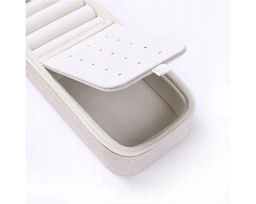 Шкатулка Casegrace SP-01185 для украшений и ювелирных изделий портативная 15*6,5*4,8 см White
