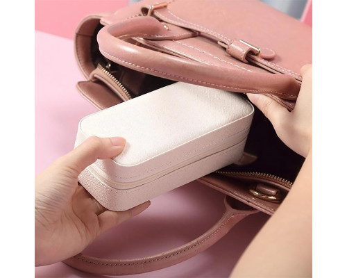 Шкатулка Casegrace SP-01185 для украшений и ювелирных изделий портативная 15*6,5*4,8 см White