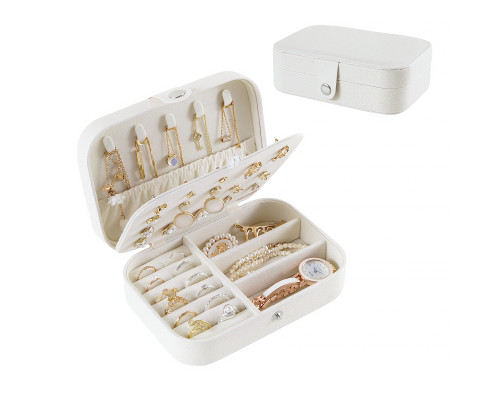 Шкатулка Casegrace SP-01161 для украшений и ювелирных изделий портативная 16*11*5 см White