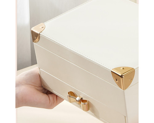 Шкатулка Casegrace SP-01261 для украшений и ювелирных изделий двухуровневая  23*17*12 см White