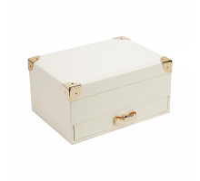 Шкатулка Casegrace SP-01261 для украшений и ювелирных изделий двухуровневая  23*17*12 см White