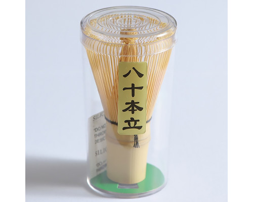 Венчик из белого бамбука AL45231 для приготовления чая матча Часен Чашен 80 ворсинок