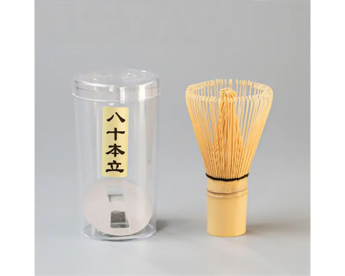 Венчик из белого бамбука AL45231 для приготовления чая матча Часен Чашен 80 ворсинок