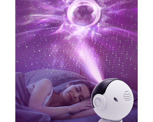 Проектор Black Hole Galaxy Projector с таймером и оборотом на 360° градусов беспроводной