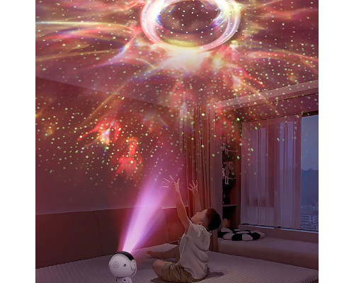 Проектор Black Hole Galaxy Projector с таймером и оборотом на 360° градусов беспроводной