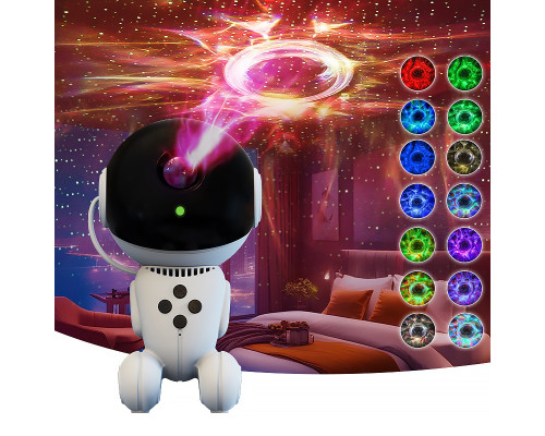 Проектор Black Hole Galaxy Projector с таймером и оборотом на 360° градусов беспроводной
