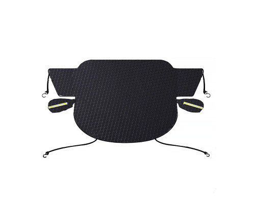 Защитная накидка чехол 12838 Green на лобовое стекло и зеркала от снега и солнца на магнитах 260*114 см