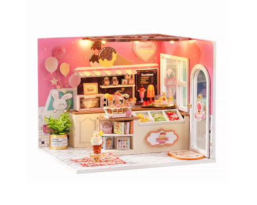 Кукольный дом конструктор DIY Cute Room H-023 Магазин мороженого Счастье