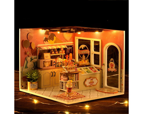 Кукольный дом конструктор DIY Cute Room H-023 Магазин мороженого Счастье