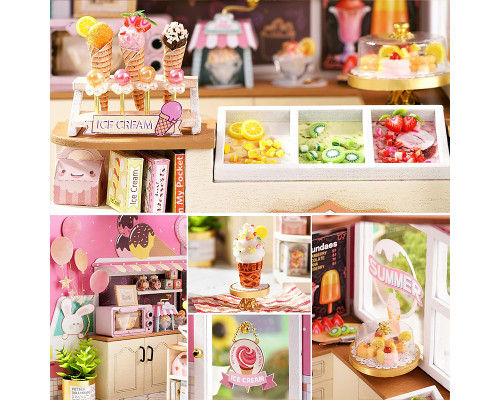 Кукольный дом конструктор DIY Cute Room H-023 Магазин мороженого Счастье