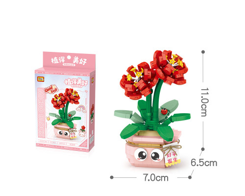 3D конструктор набор строительных блоков LOZ 8841 амарилис 430 деталей пластиковый