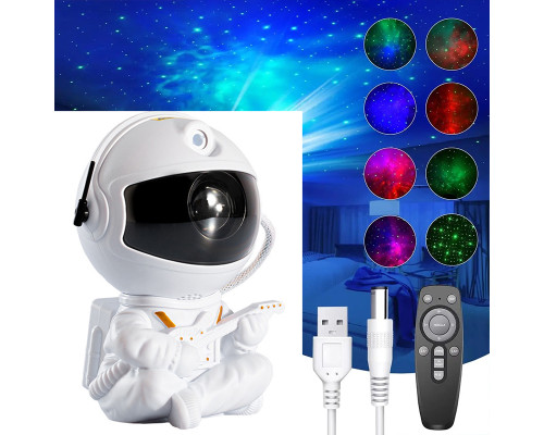 Проектор ночник Астронавт с гитарой HR-F2 звездное небо 7 режимов ДУ White