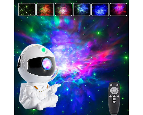 Проектор ночник Астронавт с гитарой HR-F2 звездное небо 7 режимов ДУ White