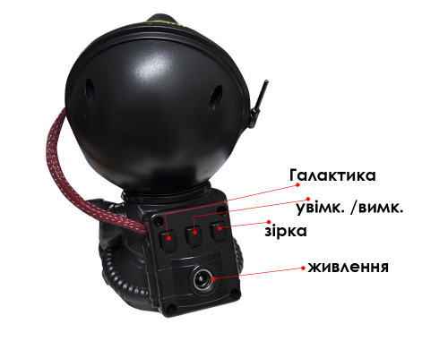 Проектор ночник Астронавт с гитарой HR-F2 звездное небо 7 режимов ДУ Black