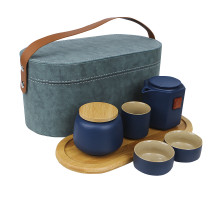 Дорожный набор 45521 для чайной церемонии из 7 предметов керамический Dark Blue