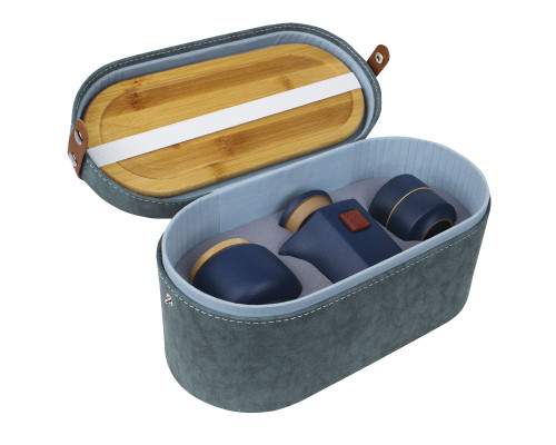 Дорожный набор 45521 для чайной церемонии из 7 предметов керамический Dark Blue