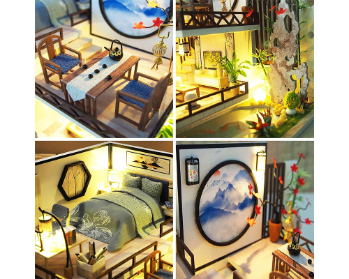 Кукольный дом конструктор DIY House M029-B Bamboo Rhime сборный румбокс