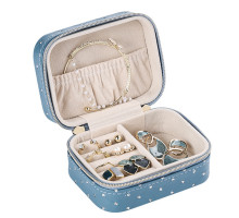 Шкатулка Casegrace SP-01304-B для украшений и ювелирных изделий портативная с молнией Blue