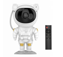 Проектор ночник Астронавт 20210907 звездное небо 8 режимов свечения с пультом дистанционного управления таймером USB White