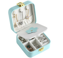 Шкатулка Casegrace SP-01194 для украшений и ювелирных изделий портативная с зеркалом на защелке Turquoise