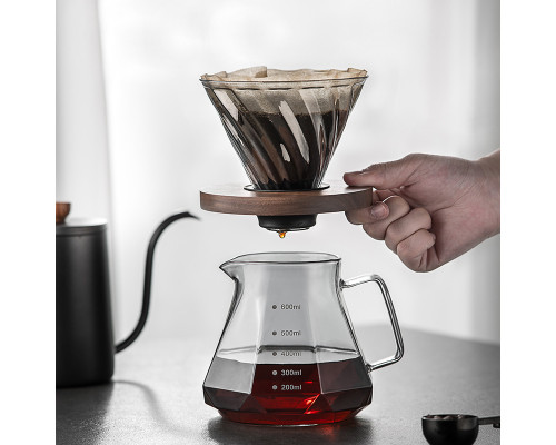 Пуровер Choxila 11732 для заваривания кофе пластиковый Gray 10,5*9*12