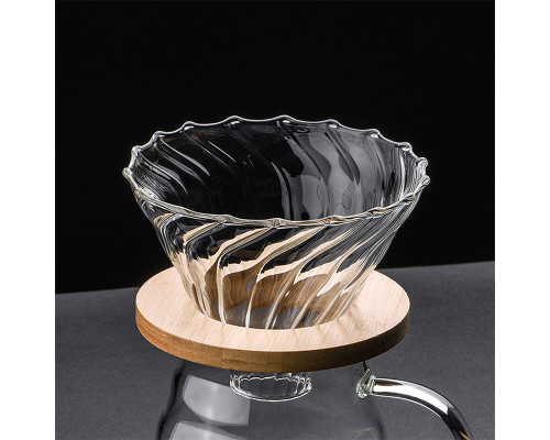 Набор для приготовления кофе Choxila 11737 пуровер сервер стеклянный 300 мл