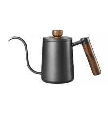 Чайник для заваривания кофе Choxila 11625 350 мл с длинным носиком и крышкой нержавеющая сталь Black