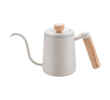 Чайник для заваривания кофе Choxila 11625 600 мл с длинным носиком и крышкой нержавеющая сталь White