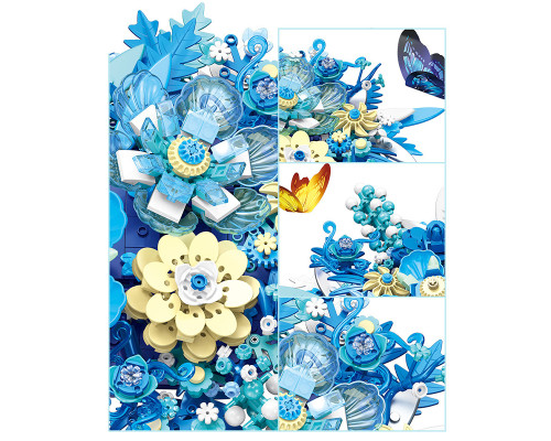 3D конструктор набор строительных блоков JIE-STAR 9045 Dried Flower Decoration 917 деталей пластиковый