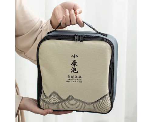 Дорожный набор для чайной церемонии керамический на 4 персоны Blue Lotos