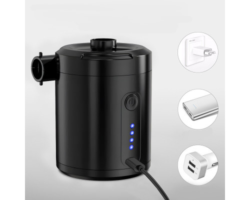 Аккумуляторный воздушный насос для матрасов WQ-023 портативный электронасос на аккумуляторе 5200 мАч