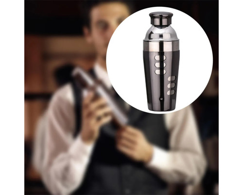 Шейкер для коктейлей FS7263 из нержавеющей стали 600 мл с рецептами Black