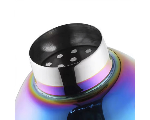 Шейкер для коктейлей KM-40G стеклянный 400 мл Rainbow