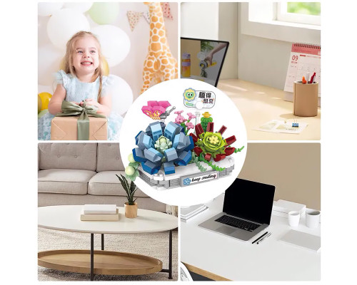 3D конструктор набор строительных блоков LOZ 8831 снежный лотос 370 деталей пластиковый