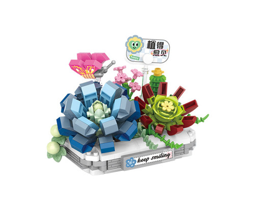 3D конструктор набор строительных блоков LOZ 8831 снежный лотос 370 деталей пластиковый