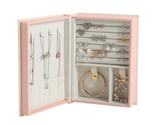 Шкатулка книга Casegrace SP-01115 органайзер для хранения ювелирных изделий White