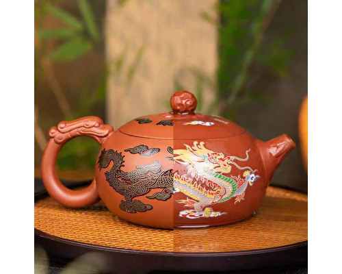 Чайный набор 0321610 Dragon and Phoenix заварник 480 ml + 4 пиалы Brown