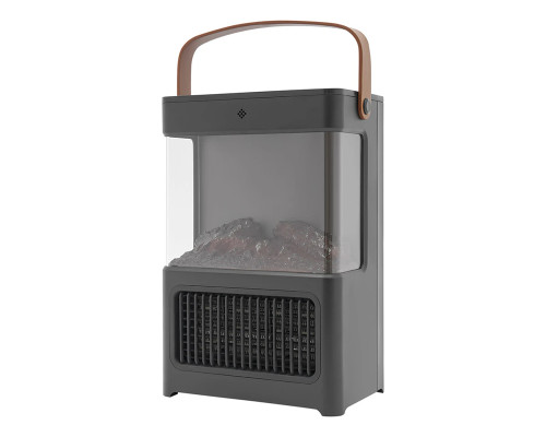 Тепловентилятор керамический Flame YND-BL-02 с пультом имитация камина обогреватель электрический