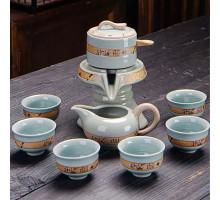 Набор для чайной церемонии для приготовления чая гайвань пиалы с чайником на 6 персон #07 Шепот бамбука