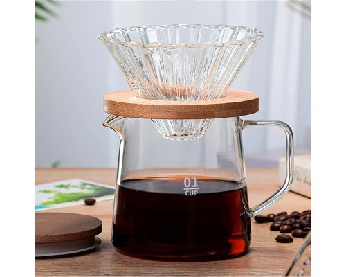 Сервер Ecocoffeetools S900 графин для приготовления кофе заварник для пуровера стеклянный 300 мл