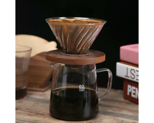 Сервер Ecocoffeetools S900 графин для приготовления кофе заварник для пуровера стеклянный 500 мл