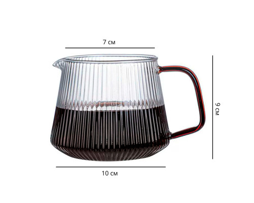 Сервер Ecocoffeetools B360580 графин для приготовления кофе заварник для пуровера стеклянный 360 мл