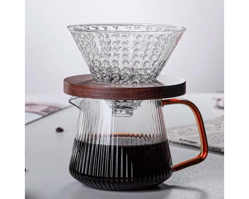 Сервер Ecocoffeetools B360580 графин для приготовления кофе заварник для пуровера стеклянный 580 мл