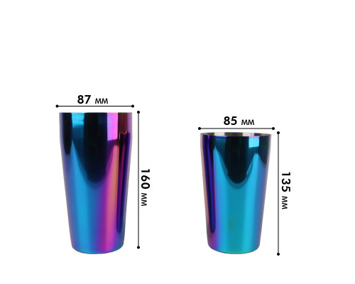 Шейкер для коктейлей FS72645 из нержавеющей стали 600 мл/700 мл Rainbow