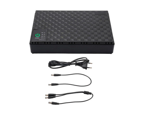 ИБП Andes DC10 для WI-Fi роутера 5V 9V 12V 10400mAh с защитой от короткого замыкания Black